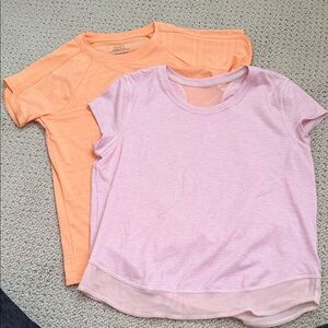 Athleta Kids Pink and Orange Short Sleeve Tees